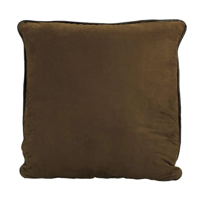 Brown Faux Leather Euro Sham