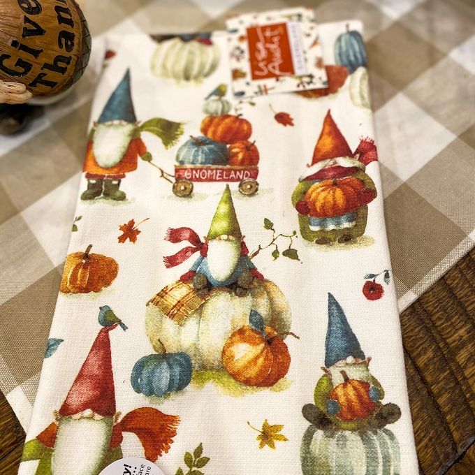 Gnomeland Dual Pupose Fall Dish Towel