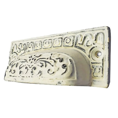 Cream Patina Carved Drawer Pull