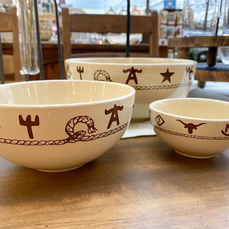 Western Branded 3 Piece Bowl Set