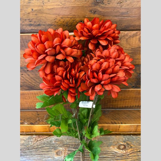 Rust Ball Mum Floral Bush - 21"