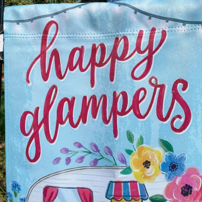 Happy Glamper Garden Flag