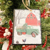 Truck and Barn Ornament