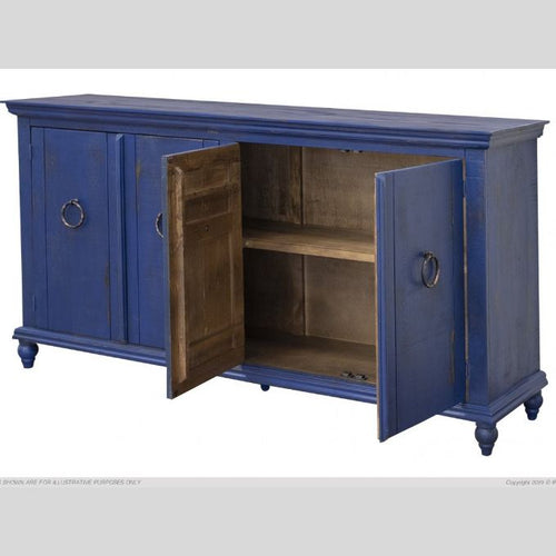 Blue Capri Four Door Buffet available at Rustic Ranch Furniture in Airdrie, Alberta.