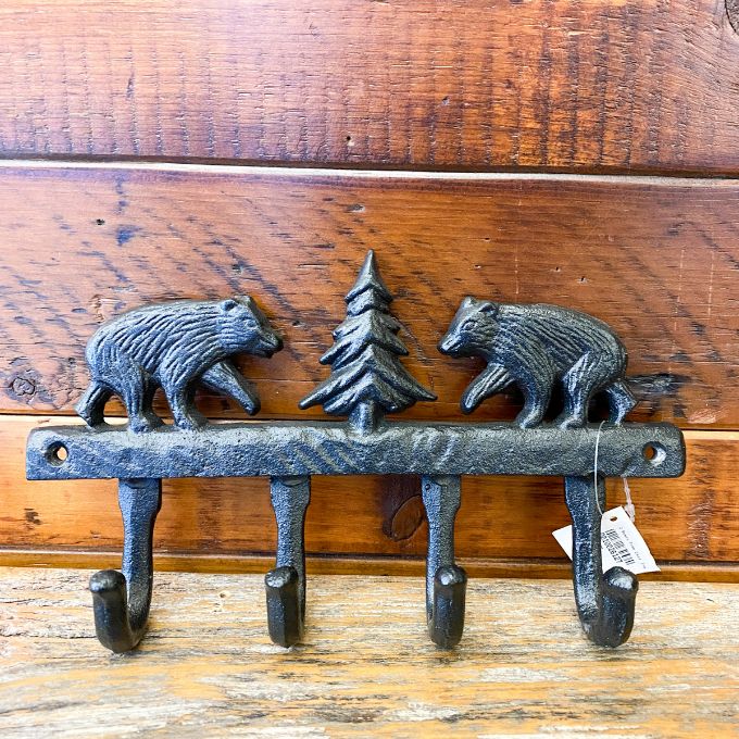 Two Bears- Tree Cast Iron Hooks