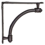 Half Round Shelf Bracket - Black, 7"