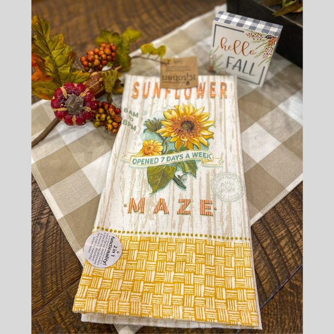 Sunflower Maze Dual Purpose Dish Towel