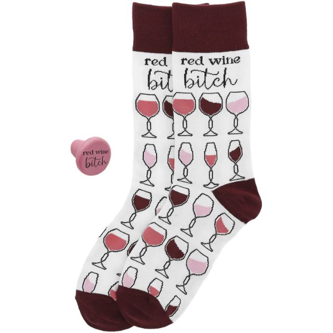 Red Wine Bitch Socks