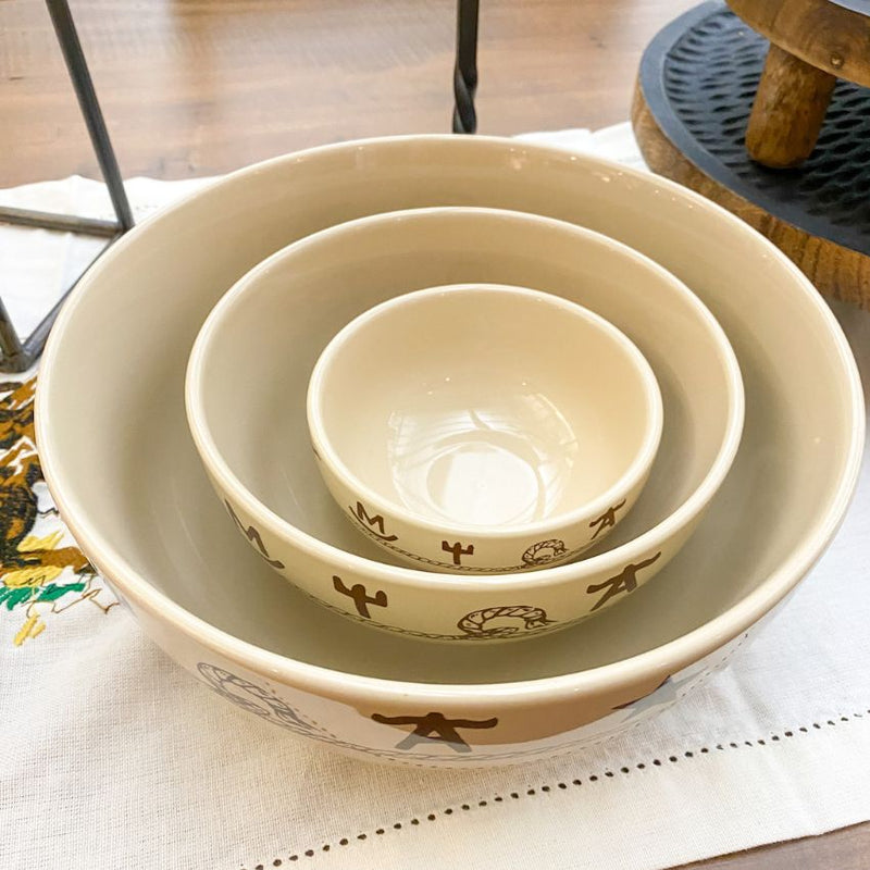 Western Branded 3 Piece Bowl Set