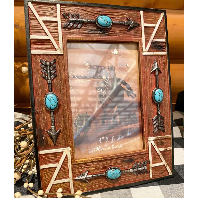 Western Feather 4" x 6" Picture Frame