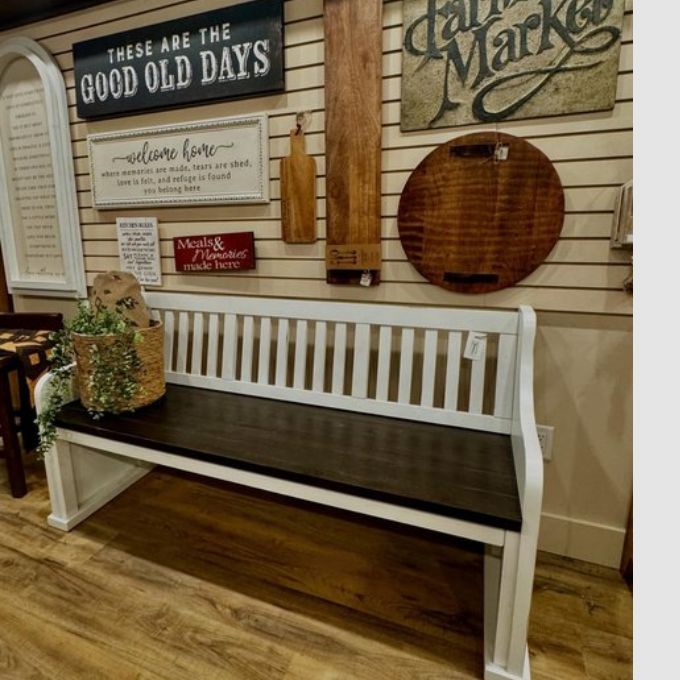 Carriage House Bench with Back available at Rustic Ranch Furniture and Decor.