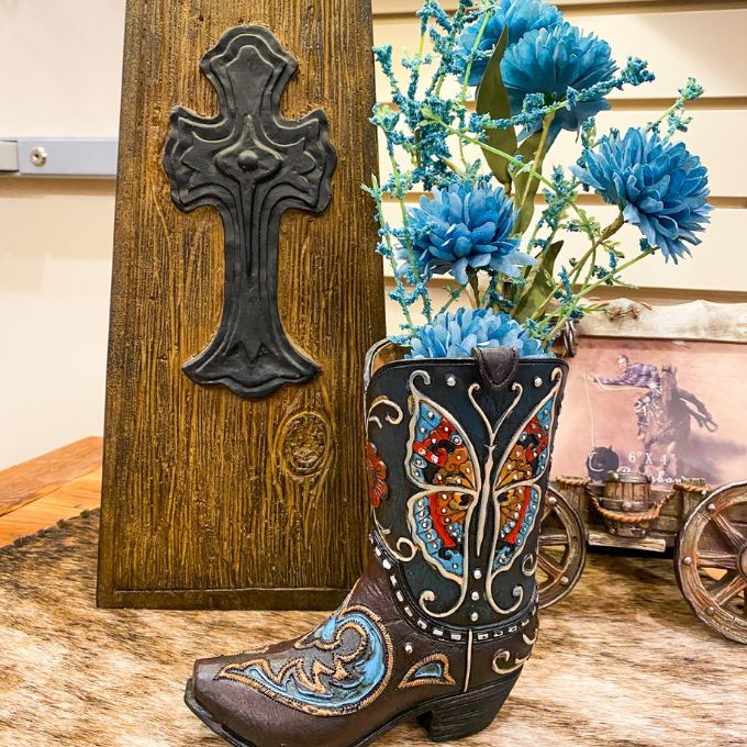 Butterfly Boot Vase