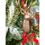 Vintage Gold Deer Mount Ornament