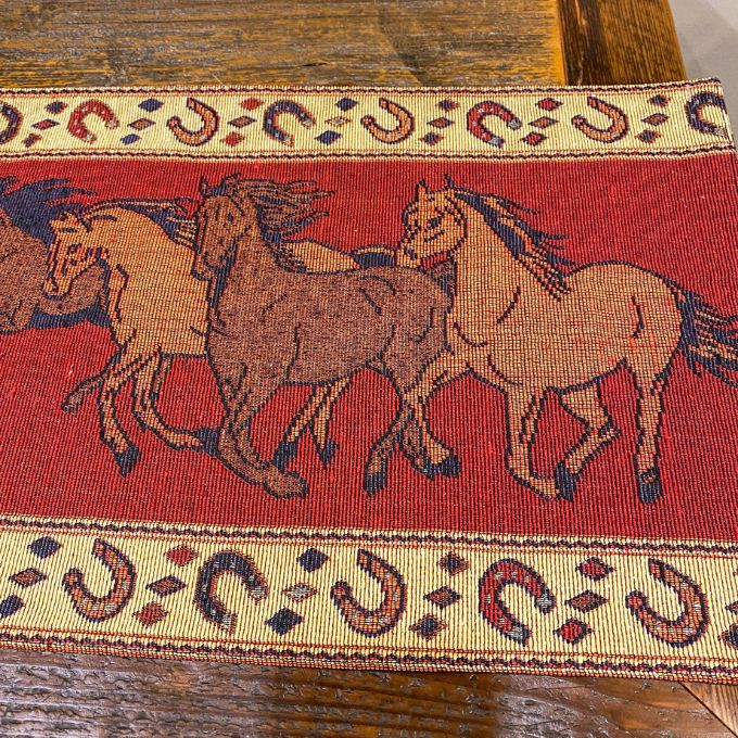 Running Horses 72" Table Runner