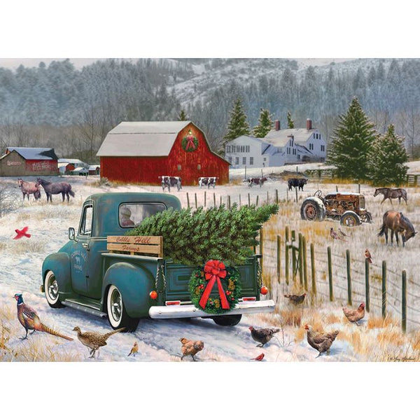 Home For Christmas 1000 Piece Puzzle – Rustic Ranch Furniture and Decor