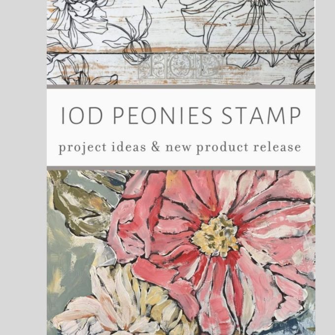 Peonies Stamp by IOD