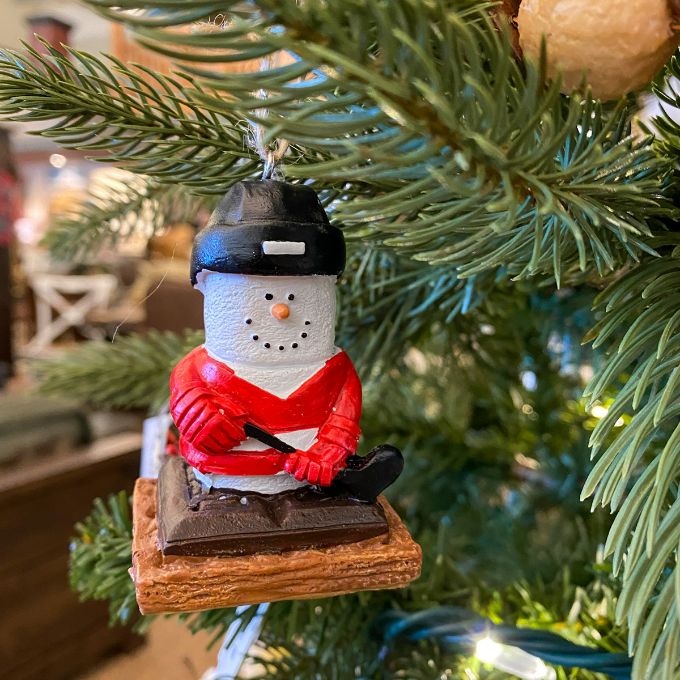 Smores Hockey Player Ornament