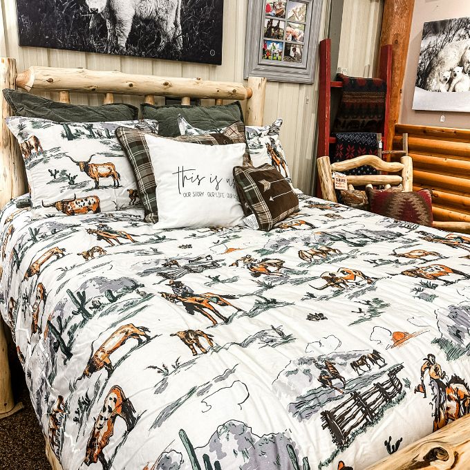 Ranch Life Reversible Comforter Set - Queen