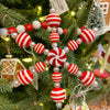 Red and White Candy Snowflake Ornament
