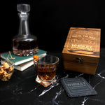 You're the Man Gift Box with Whiskey Glass and Slate Coaster