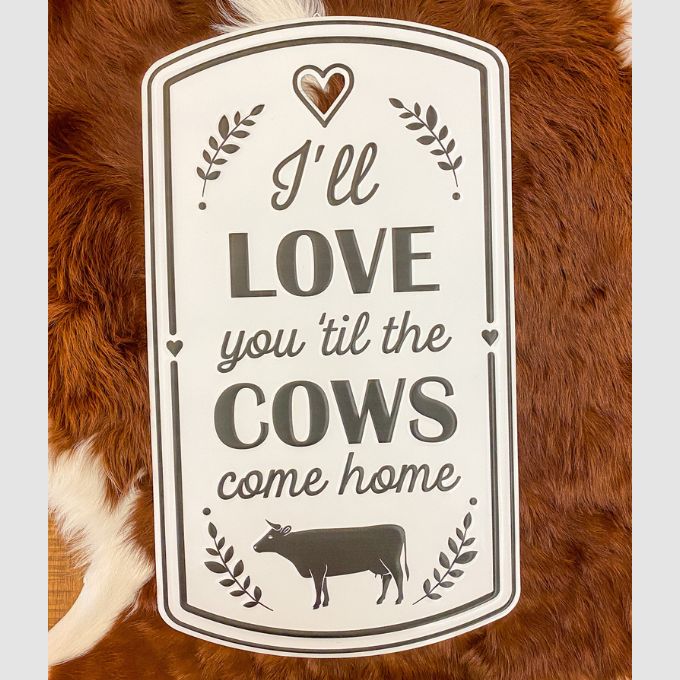 Love You Farm Metal Signs - Two Styles