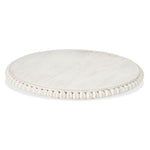 Farmhouse White Beaded Lazy Susan by Mud Pie