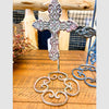 Metal Cross with Stand - Two Colours