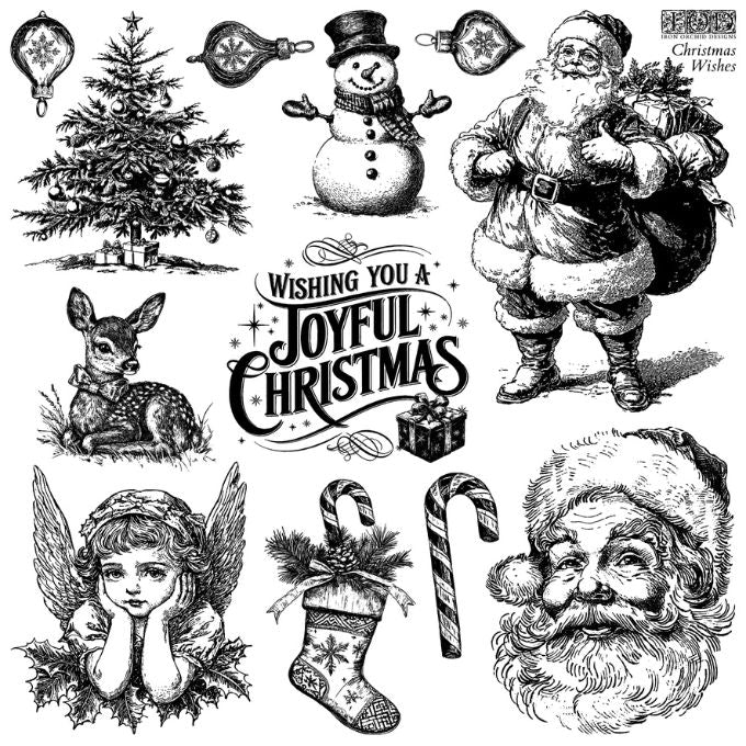 Christmas Wishes Stamp by IOD available at Rustic Ranch Furniture and Decor.