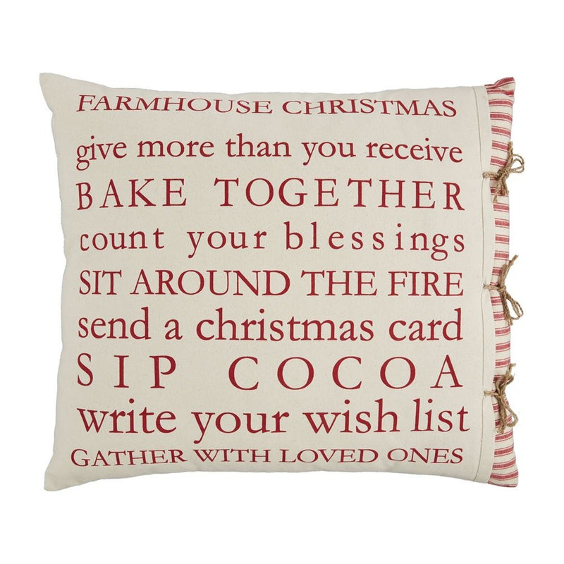 FARM CHRISTMAS DEFINITION PILLOWS - TWO STYLES