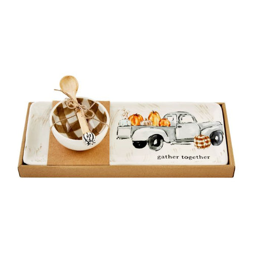 Rustic Truck Dip & Tray Set by Mud Pie