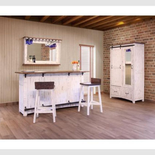 Pueblo White Bar available at Rustic Ranch Furniture and Decor.