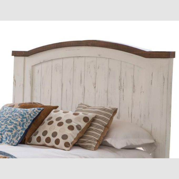 Pueblo White Bed - King and Queen Sizing available at Rustic Ranch Furniture and Decor.