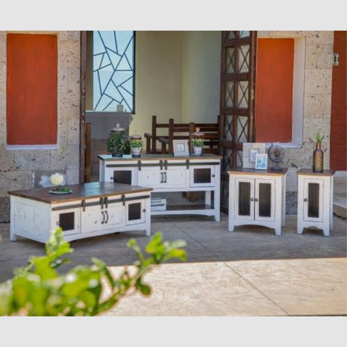 Pueblo White Coffee Table available at Rustic Ranch Furniture and Decor.