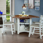 Pueblo White Counter Height Dining Table available at Rustic Ranch Furniture and Decor.