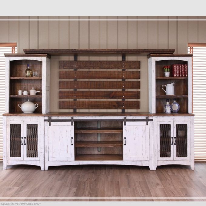 Pueblo White Wall Unit available at Rustic Ranch Furniture and Decor.