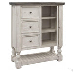 Stone White Three Drawer One Door Chest