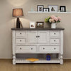 Stone White Six Drawer Two Door Dresser