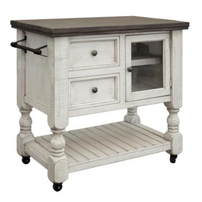 Stone Kitchen Cart available at Rustic Ranch Furniture and Decor.