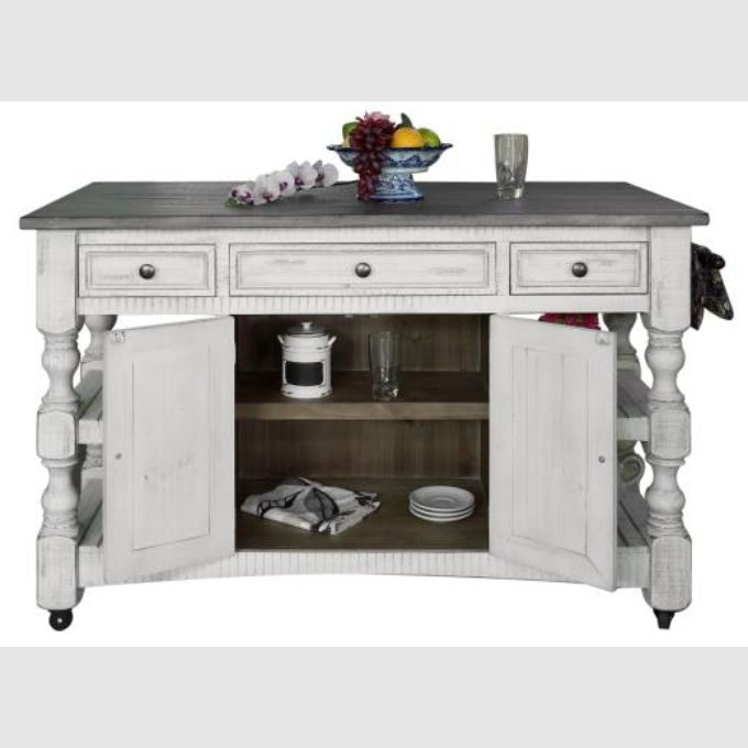 Stone Kitchen Island available at Rustic Ranch Furniture and Decor.