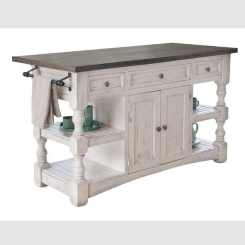 Stone Kitchen Island available at Rustic Ranch Furniture and Decor.