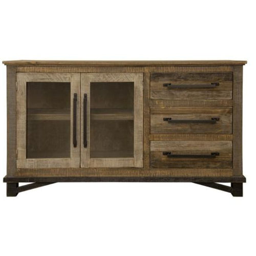Loft Brown Three Door Buffet - 60" available at Rustic Ranch Furniture and Decor.
