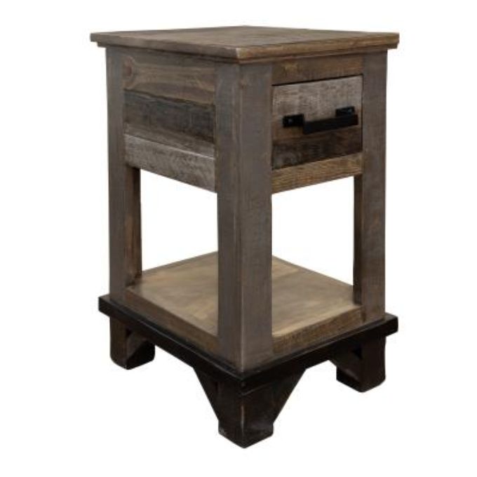 Loft Brown Chair Side Table available at Rustic Ranch Furniture and Decor.