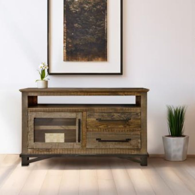 Loft Brown 52" TV Stand available at Rustic Ranch Furniture and Decor.