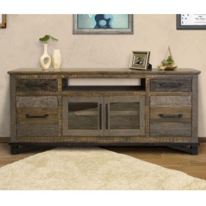 Loft Brown 76" TV Stand available at Rustic Ranch Furniture and Decor.