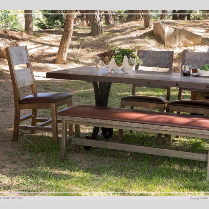 Antique Multi Colour Dining Table available at Rustic Ranch Furniture and Decor.
