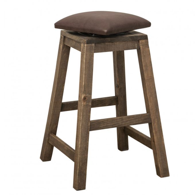 Antique Swivel Seat Stool - Two Heights available at Rustic Ranch Furniture and Decor.