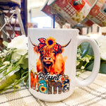 Blessed Mama Highland Cow Mug