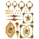 Petite Fleur Red Paint Inlay by IOD - Limited Edition