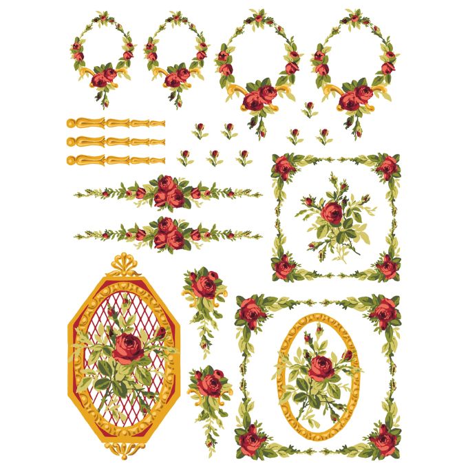 Petite Fleur Red Paint Inlay by IOD - Limited Edition