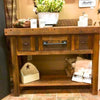 Barnwood Vanity with Edged Laminate Top available at Rustic Ranch Furniture and Decor.